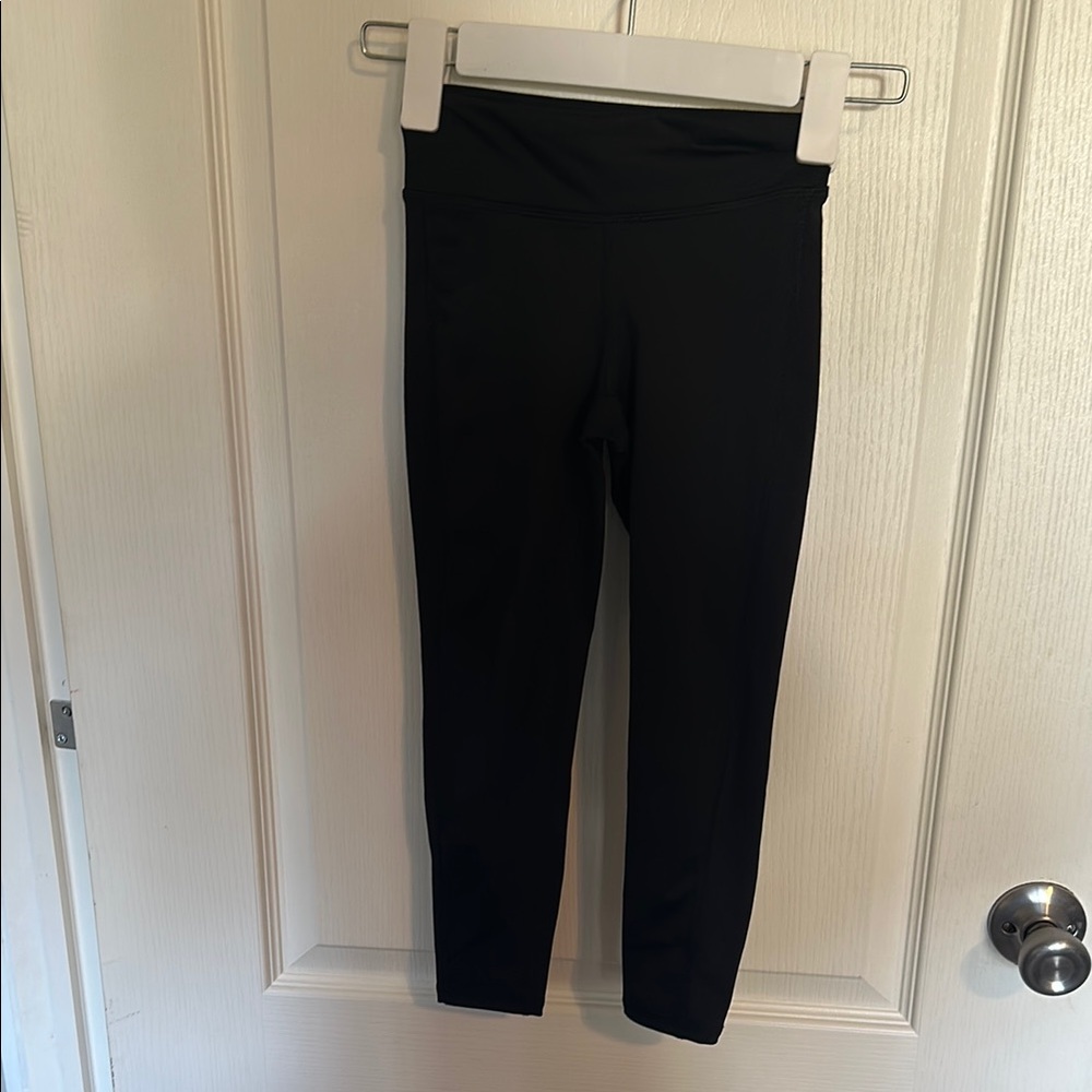 Girls Black High-Waisted Leggings